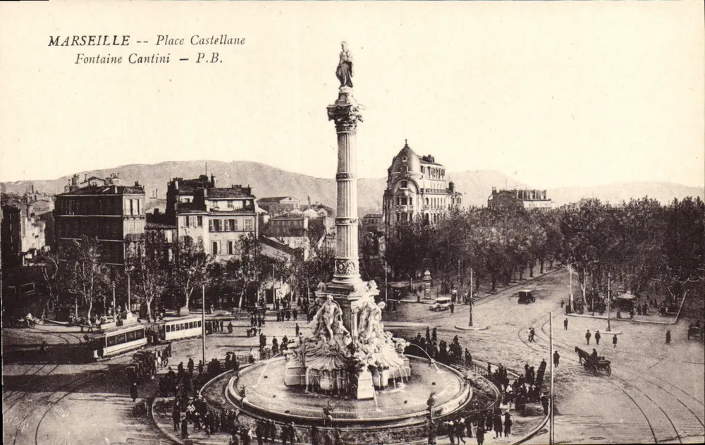 Marseille -- Place Castellane — Fontaine Cantini — P.B. - Vorderseite