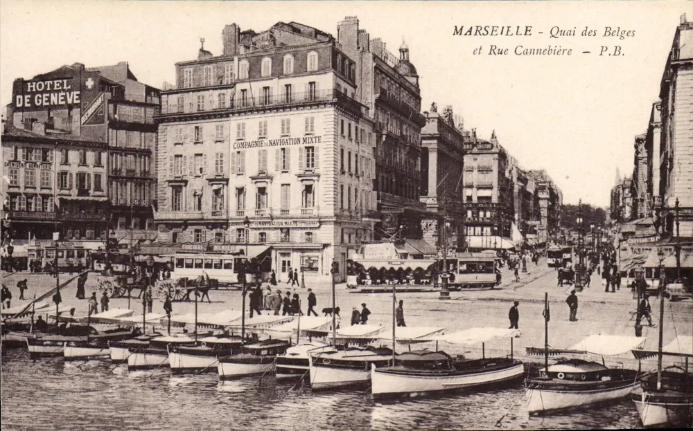 Marseille - Quai des Belges und Rue Cannebière — P.B. - Vorderseite