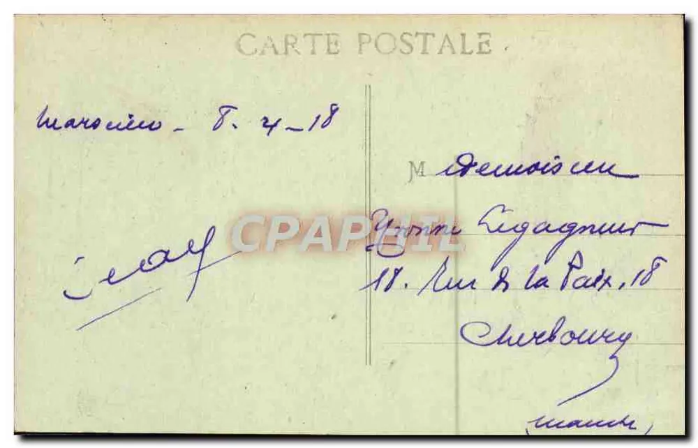 Marselha - Rue Cannebière - E. L. - Verso