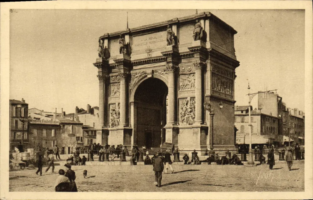 A Porta de Aix — Marselha — Edição de Arte YVON, Paris - Frente