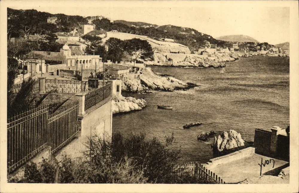 A Corniche — Marselha (B.-du-R.) — Les Éditions d'Art Véron, n°38 - Frente