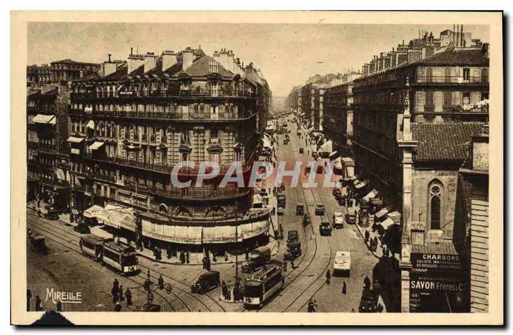 Marseille — Quai du Port und Rue de la République — Édition Mireille - Vorderseite
