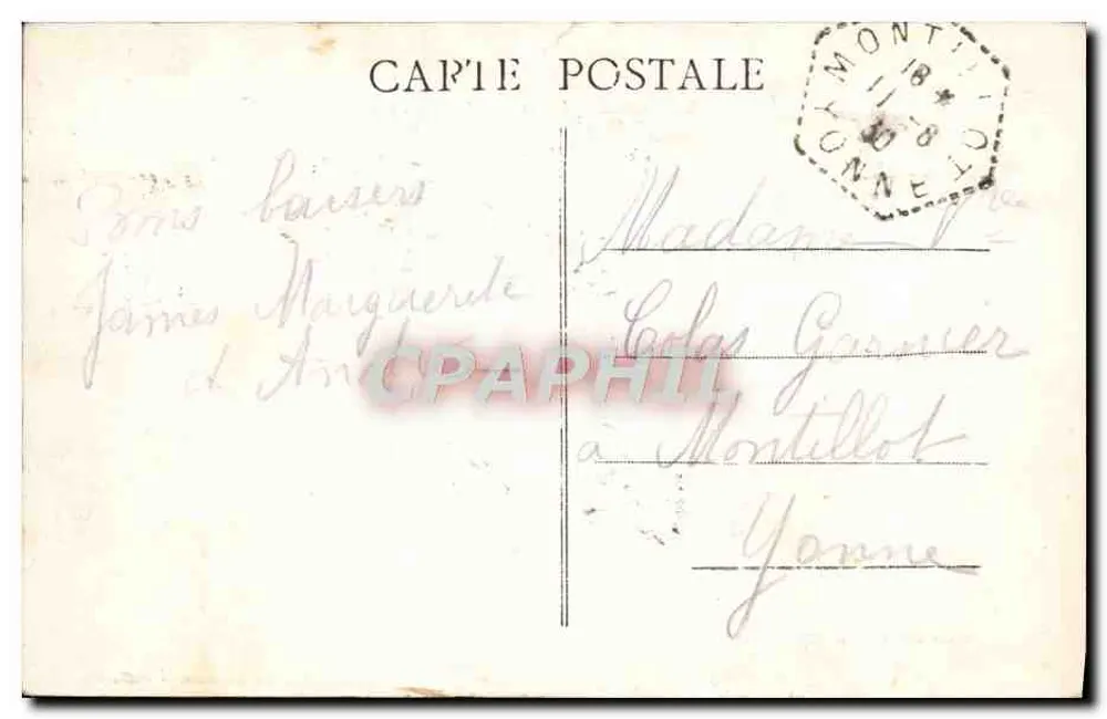 Entrée du Vieux Port — vue du port avec bateau et phare — Édition Molinier, Marseille - Rückseite
