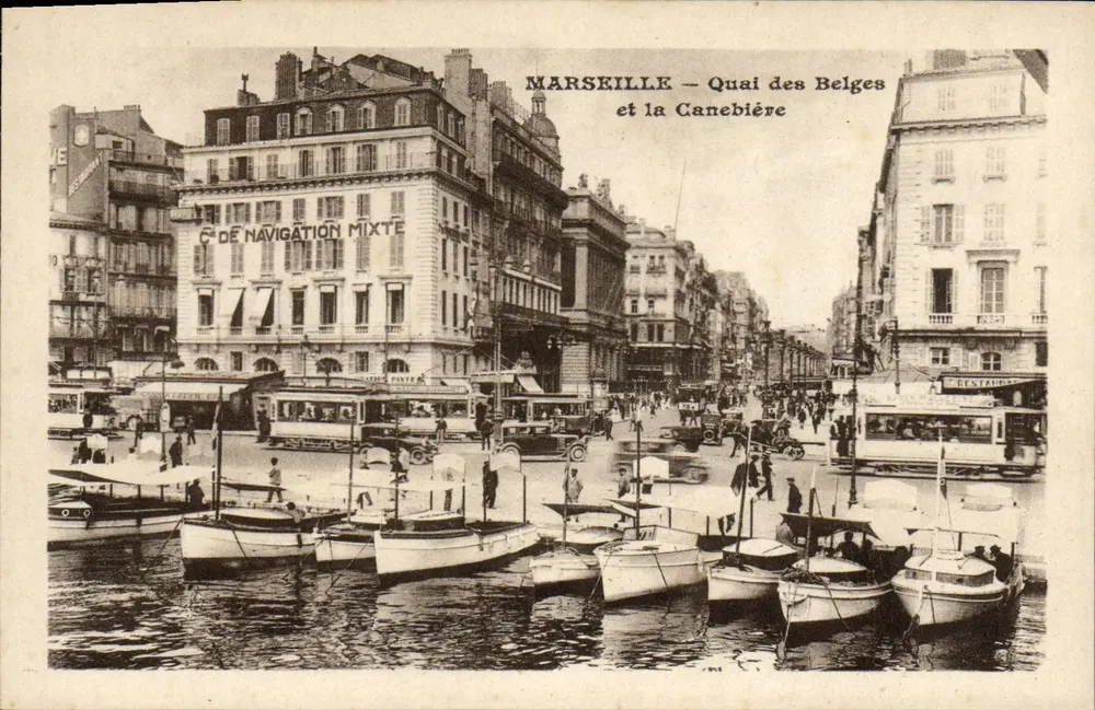 Marseille — Quai des Belges und die Canebière — Verlag unbekannt - Vorderseite