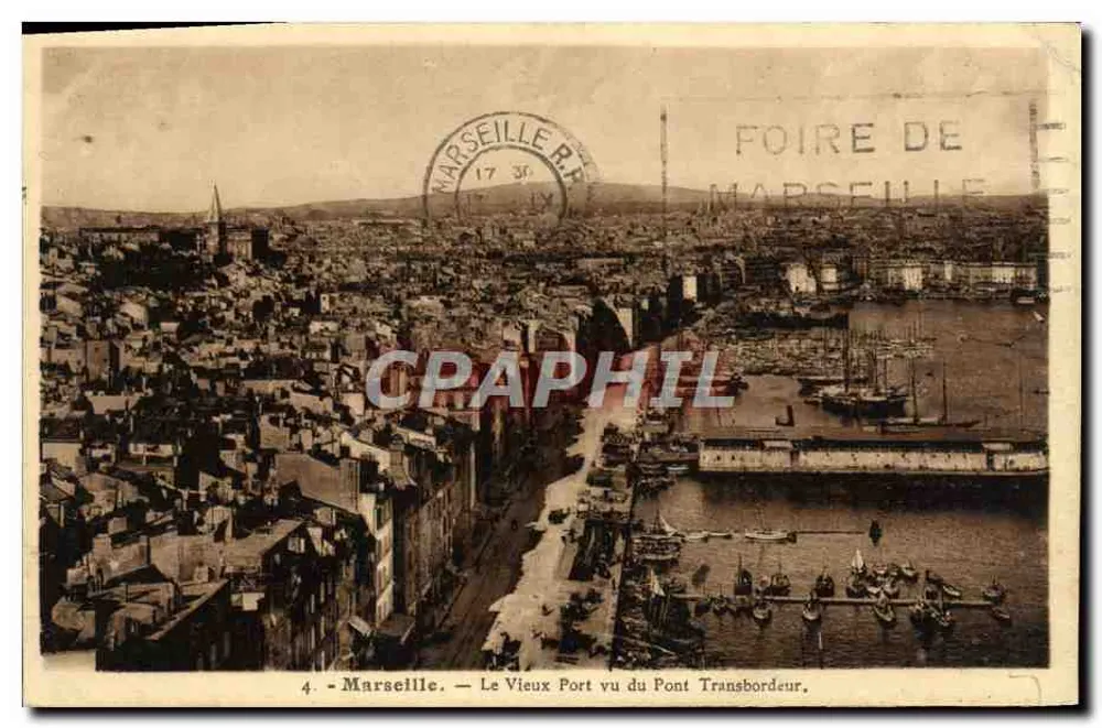 Marseille — Der alte Hafen vom Pont Transbordeur aus gesehen — Editions Tregan - Vorderseite