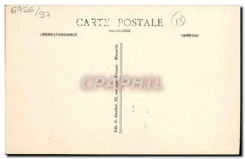 Marseille — Allgemeiner Blick auf Notre-Dame de la Garde — Nr. 58 - Rückseite