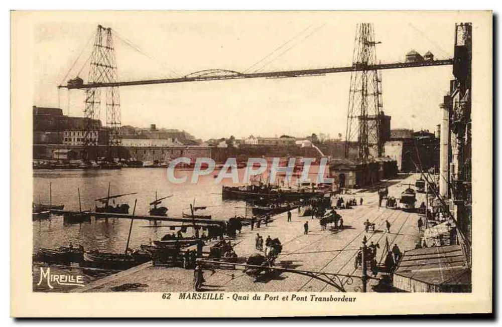 Marseille - Quai du Port und Pont Transbordeur — Mireille, n°62 - Vorderseite