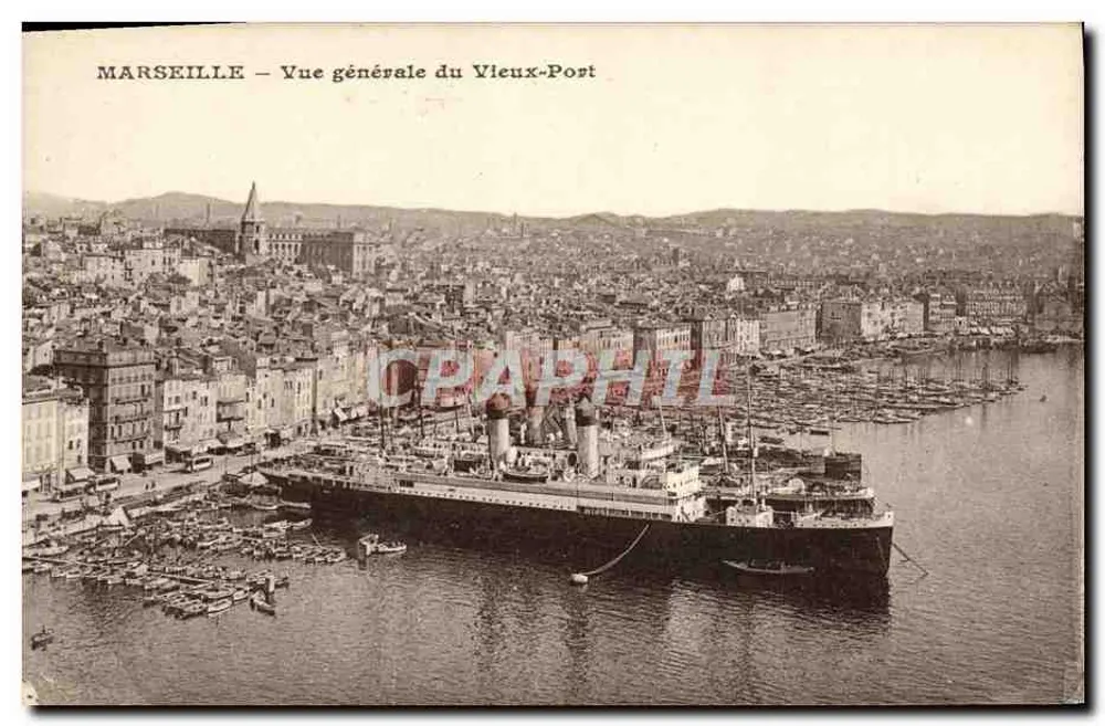 Marseille — Allgemeiner Blick auf den Alten Hafen — unbekannter Verleger - Vorderseite
