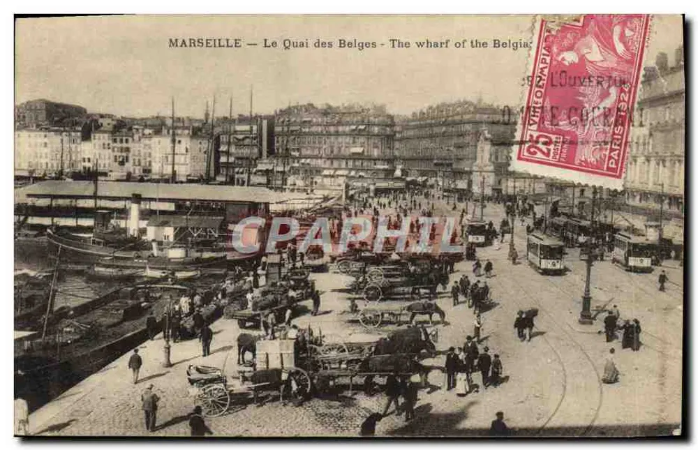 MARSILLA — El Muelle de los Belgas — The wharf of the Belgia; editor Louvergues, n° 132 - Anverso