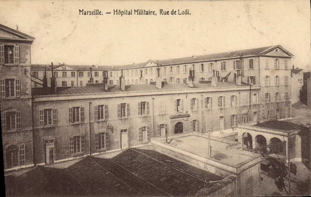 Marseille — Militärkrankenhaus, Rue de Lodé. - Vorderseite