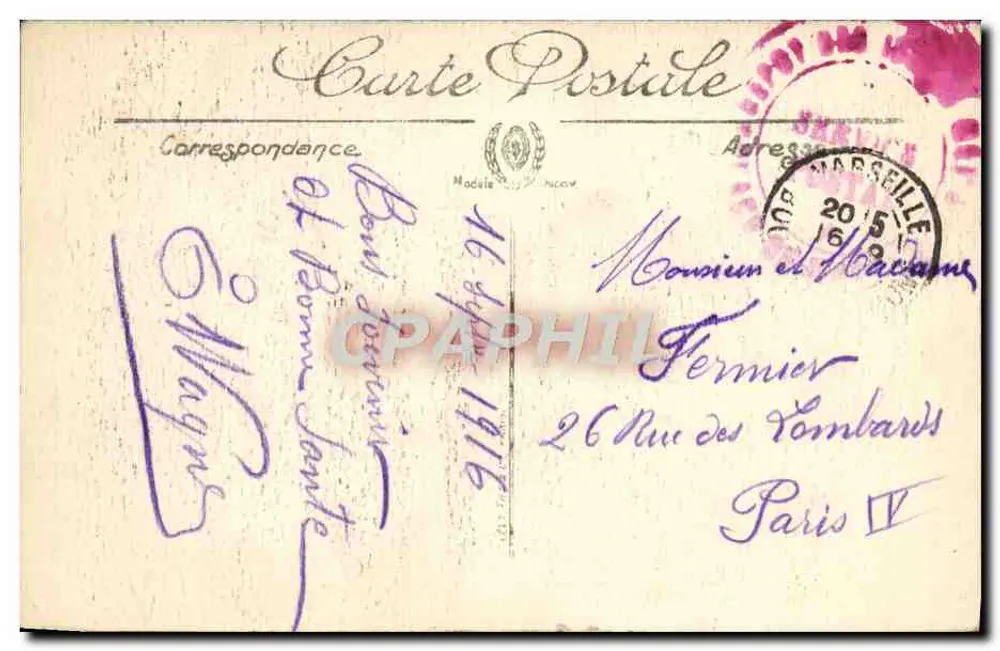 Marseille — Notre-Dame de la Garde — SELECTA - Verso