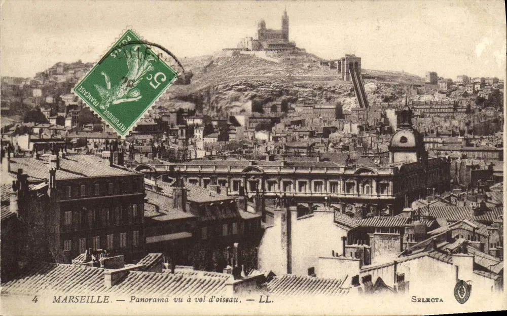 Marseille — Panorama visto de cima — Selecta - Frente