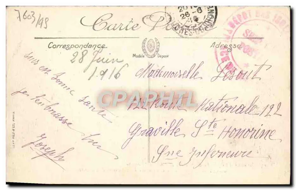 Marseille — La Place d'Armes und der Arc de Triomphe — Selecta - Rückseite