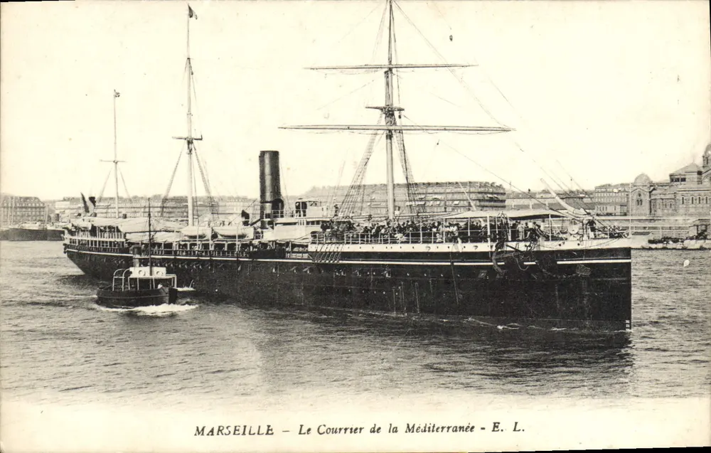 Marseille — O Courrier da Méditerânea — E. L. - Frente