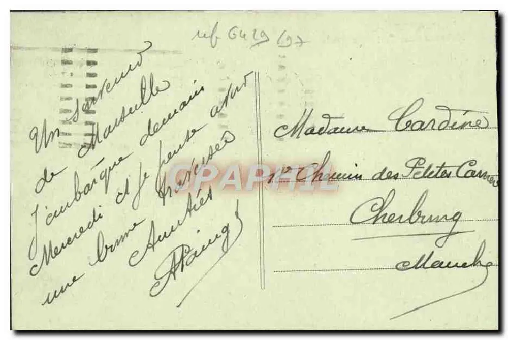 Marselha — Nossa Senhora da Guarda — editor desconhecido - Verso