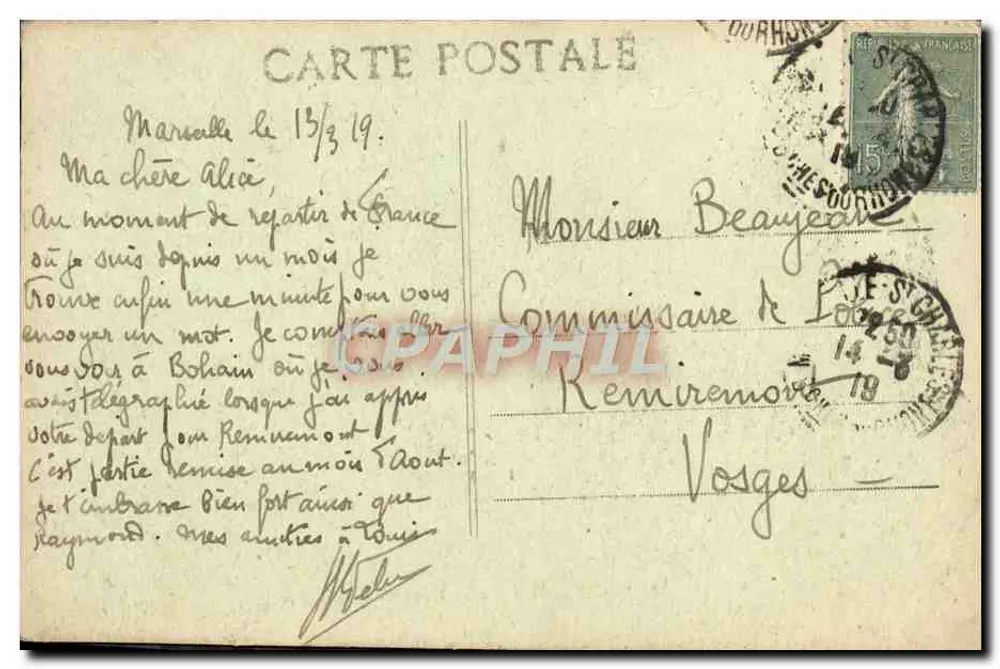Marseille - A Catedral — A.C. - Verso