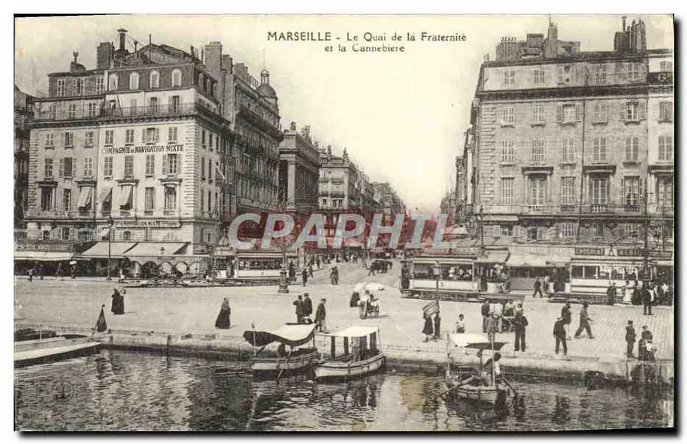 Marseille - Der Quai de la Fraternité und die Cannebière - Vorderseite