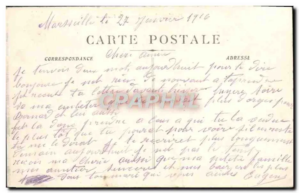 Marseille - Der Quai de la Fraternité und die Cannebière - Rückseite