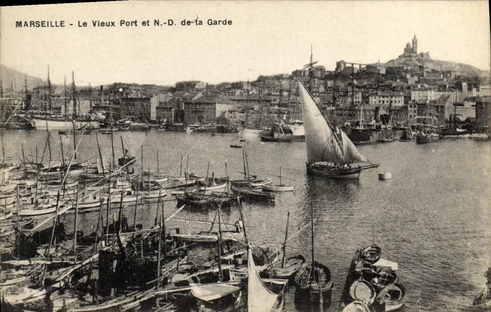 Marseille - Der alte Hafen und N.-D. de la Garde - Vorderseite