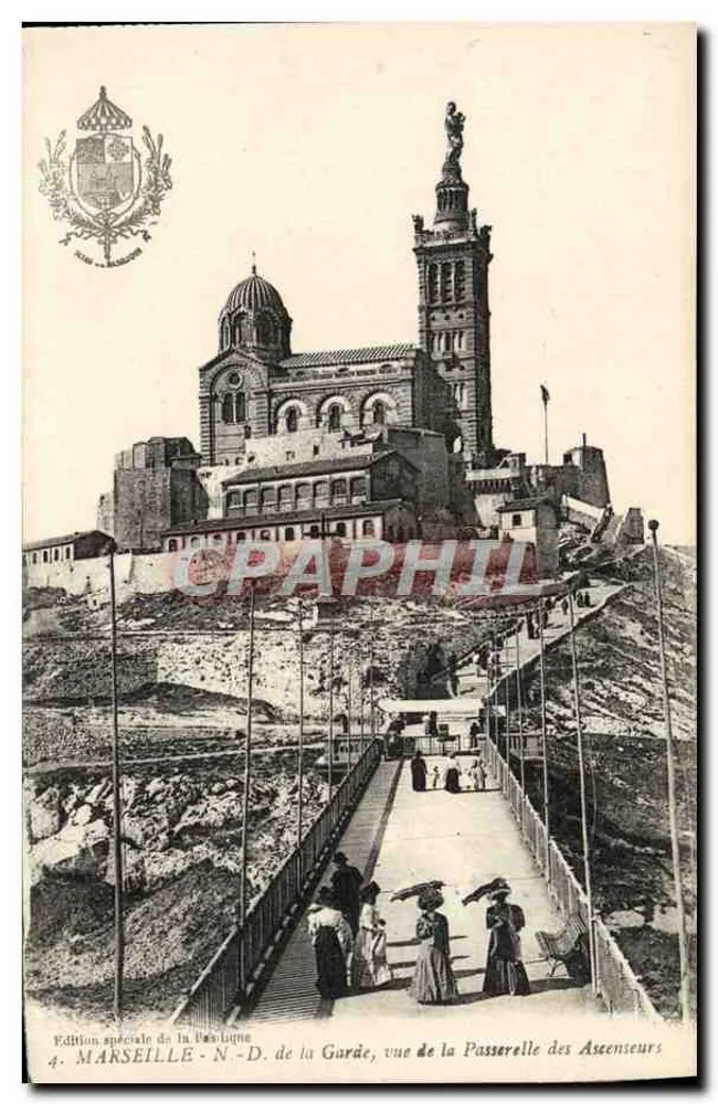 Marseille - N.-D. de la Garde, Ansicht von der Aufzugbrücke — Sonderausgabe der Pasquigne, n°4 - Vorderseite