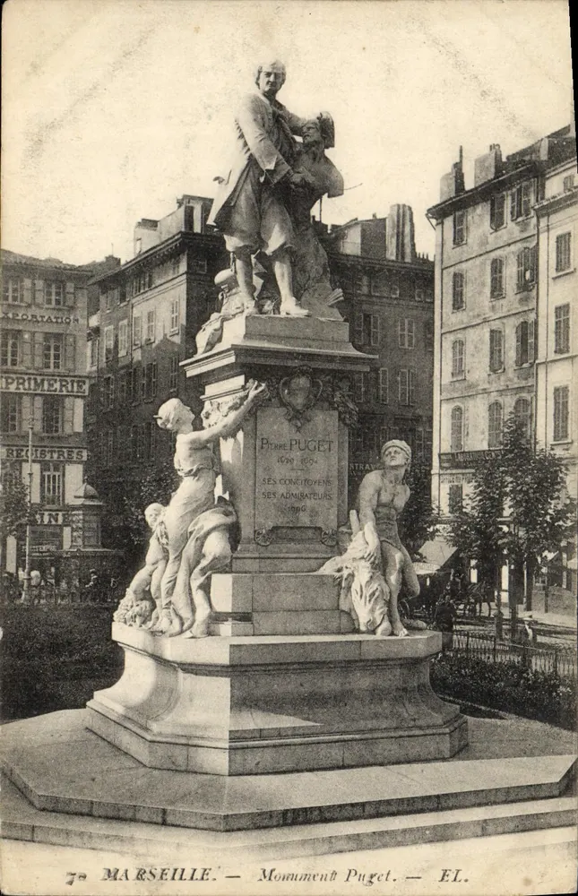 Marselha — Monumento a Puget — Editor EL. - Frente