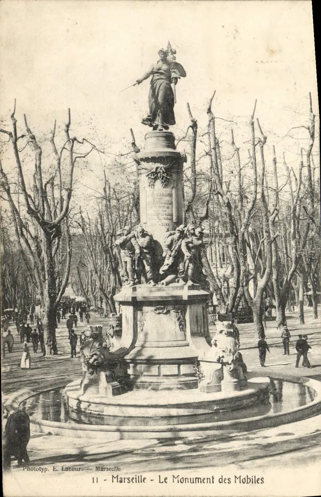 Marseille — O Monumento dos Mobiles — Fototipia. E. Lucour, n°11 - Frente