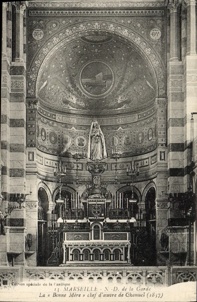 Marseille - Notre-Dame de la Garde - Das Meisterwerk der « Bonne Mère » von Chanuël (1837) - Vorderseite