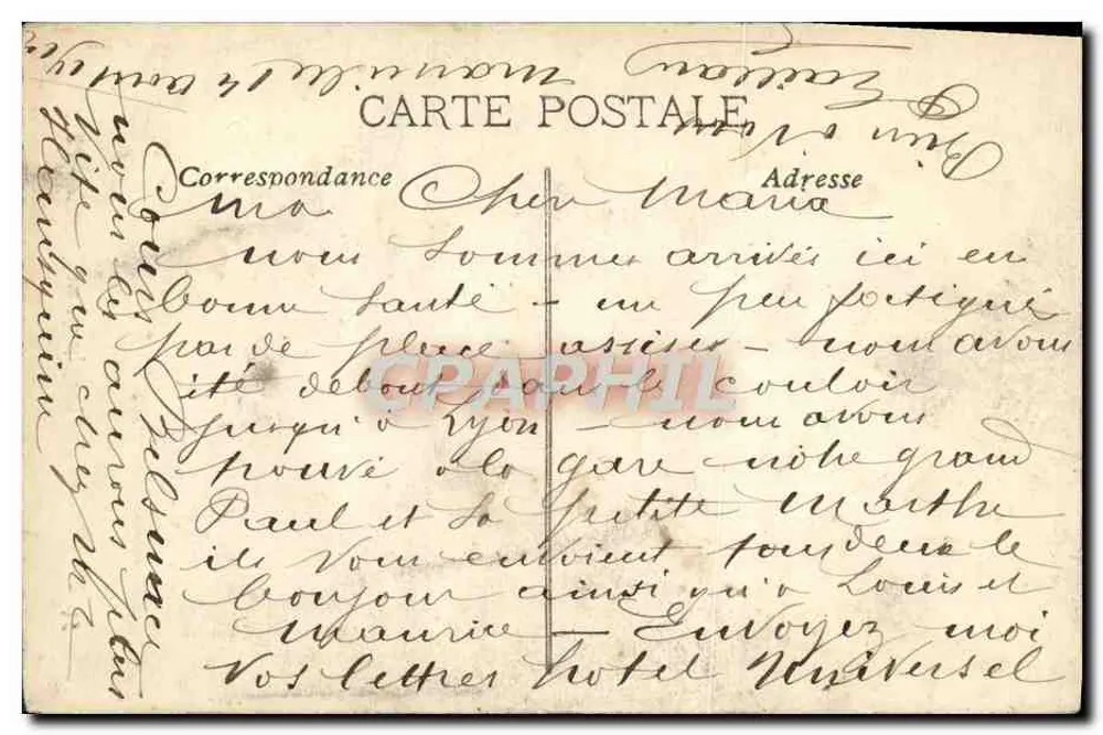 Marseille — Palácio Longchamp, motivo central — PB - Verso