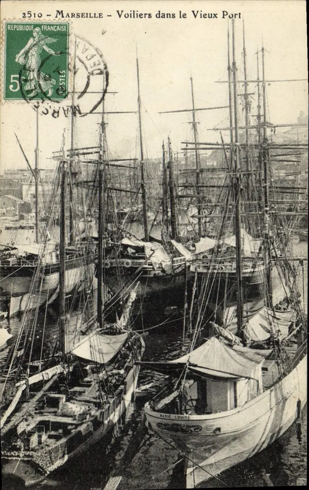 Marseille - Segelschiffe am Alten Hafen — Serie 2510, Verlag nicht sichtbar - Vorderseite