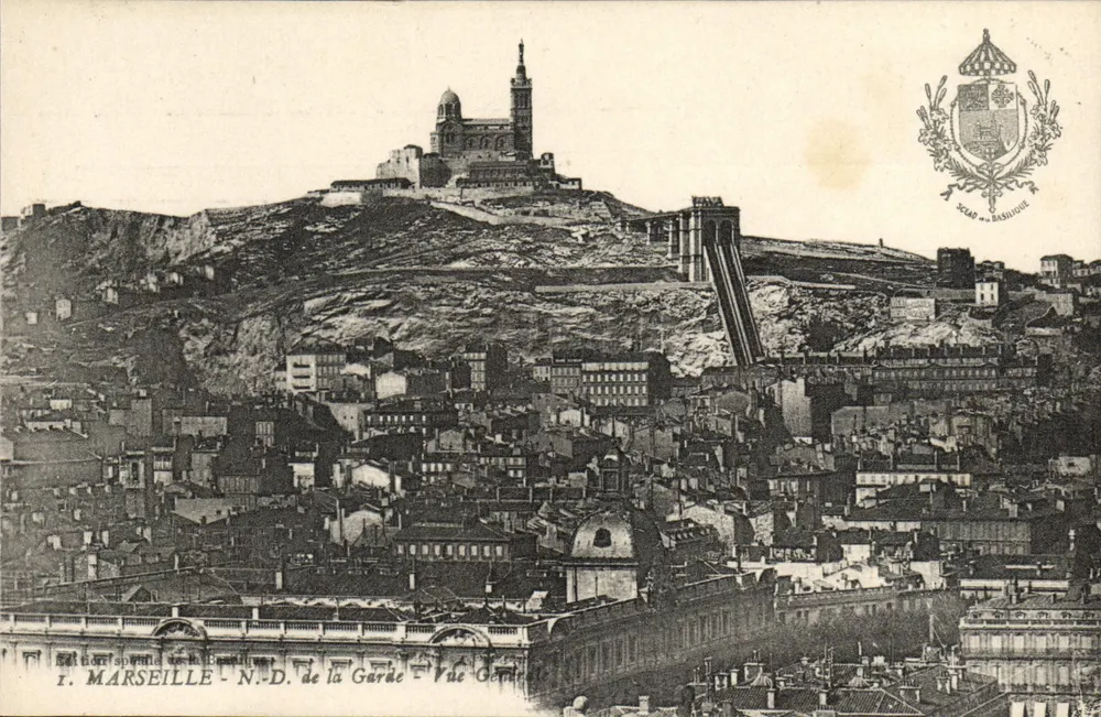 Marselha - Nossa Senhora da Guarda - Vista Geral — Editor J. SÉBAS (Basílica) - Frente