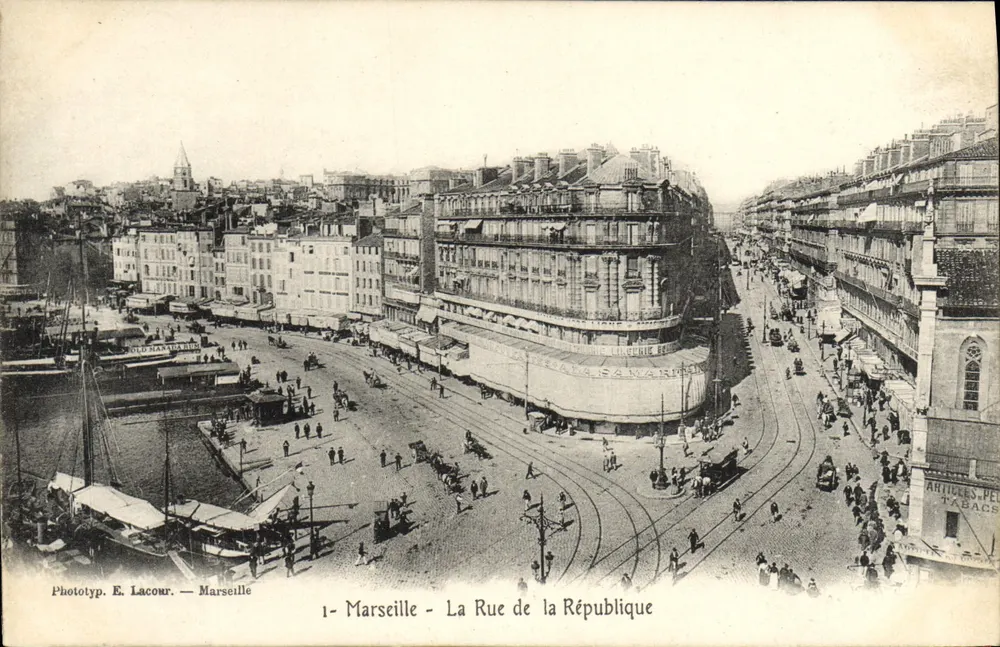 Marseille - La Rue de la République — Phototyp. E. Lacour — n°1 - Frente