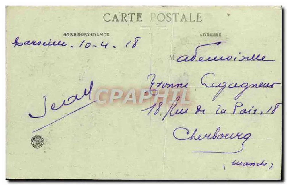 Marselha — Palácio Longchamp — E. L. - Verso