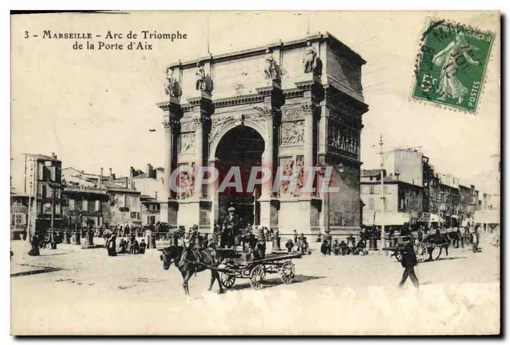 Marseille - Arco do Triunfo da Porta de Aix — editor não visível, n° de série 3 - Frente