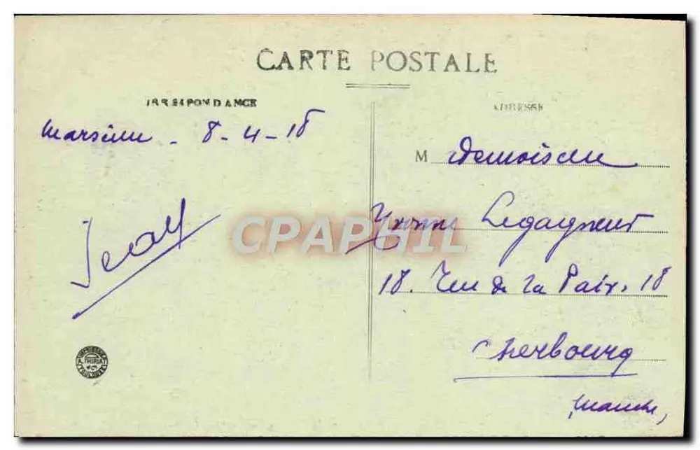 Marselha — A Estação St-Charles (Chegada) — E. L. - Verso