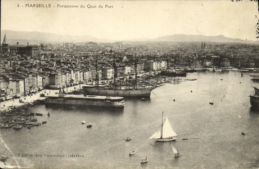 Marselha - Perspectiva do Quai do Porto — Edição das Nouvelles Galeries, n°6 - Frente