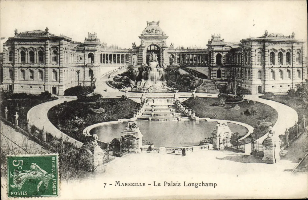 Marselha — O Palácio Longchamp — editor desconhecido, n°7 - Frente