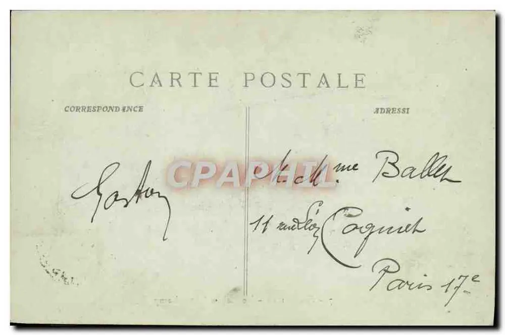 Marselha — O Palácio Longchamp — editor desconhecido, n°7 - Verso