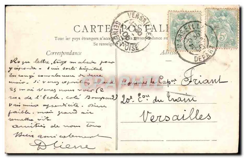 Marseille — Das Rathaus und der Hafenkai — Edition Marseille - Rückseite