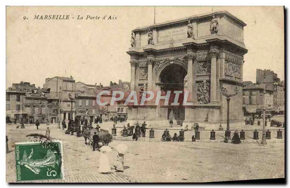 Marseille - A Porta de Aix — editor anônimo, n°9 - Frente