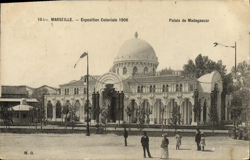 Marseille — Exposição Colonial de 1906 — Palácio de Madagascar - Frente
