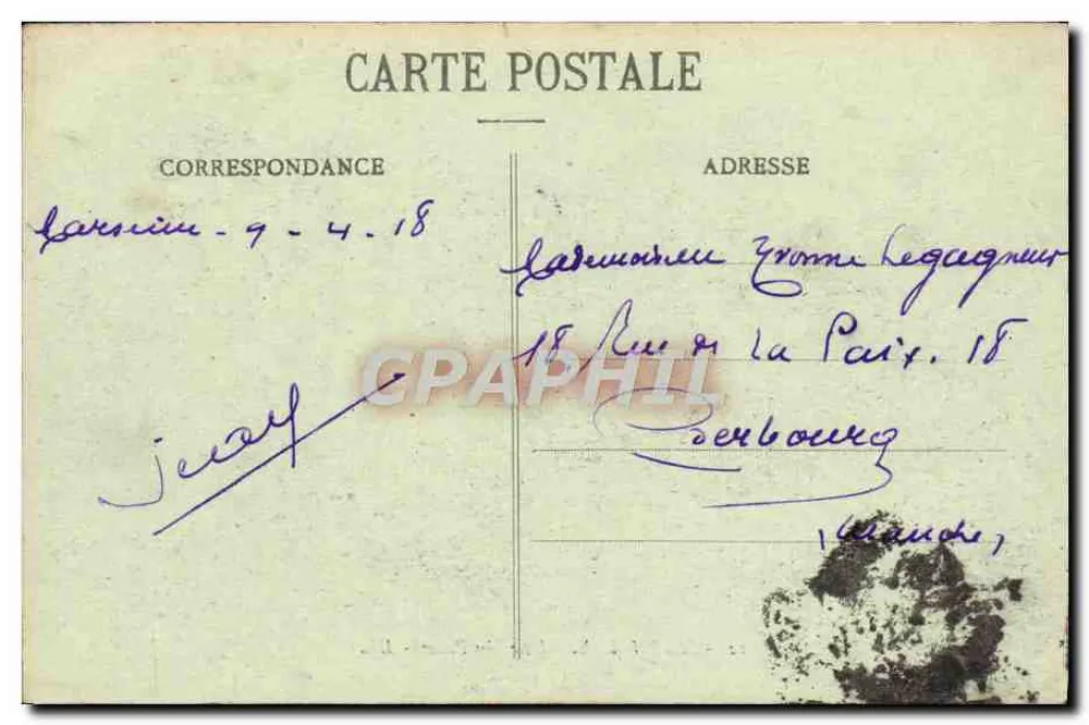 Marselha — Hotel das Correios — Editor EL, n°12 - Verso