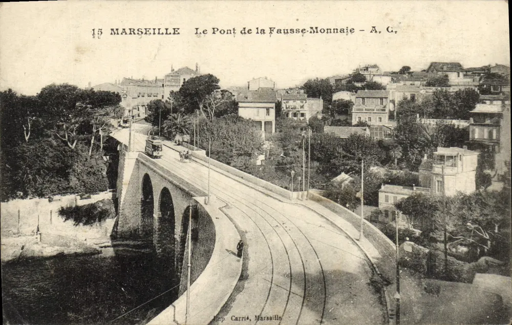 Marseille — Der Pont de la Fausse-Monnaie — Imp. Carrié, Marseille - Vorderseite