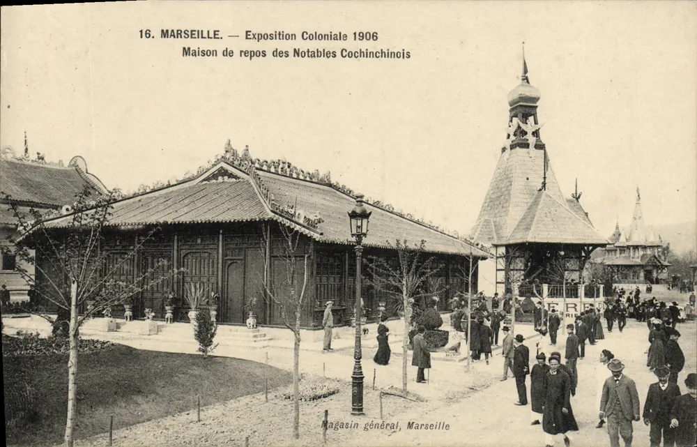 Marseille — Exposition Coloniale 1906 — Maison de repos des Notables Cochinchois - Recto