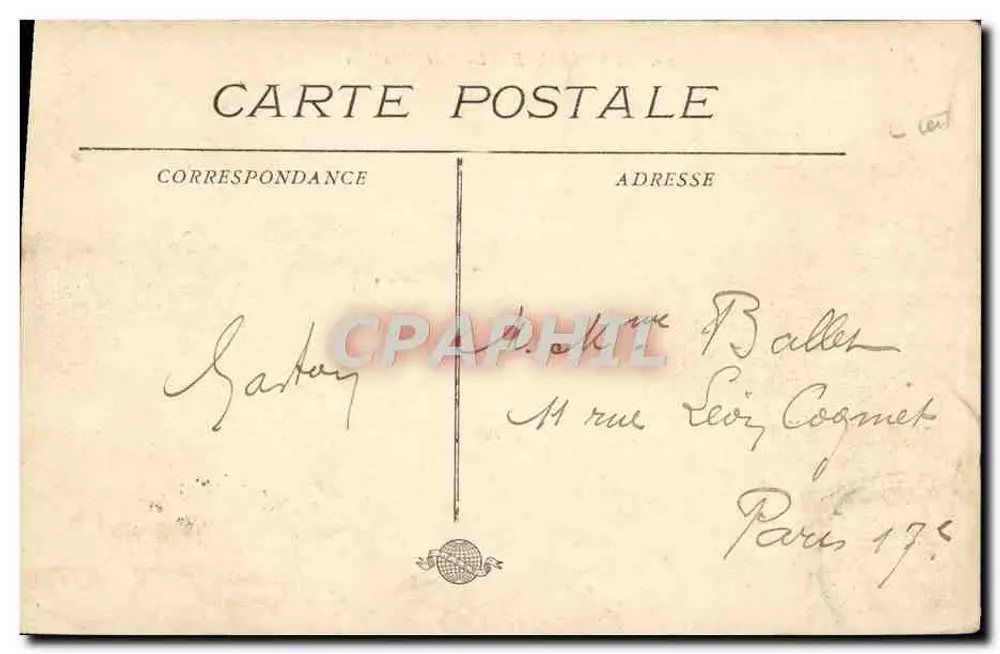 Marseille — La Rue Noailles — éditeur : C. L. B. (imprimé sur la carte) - Verso
