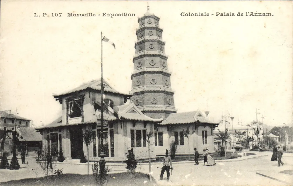 Marselha - Exposição Colonial - Palácio do Annam - Frente