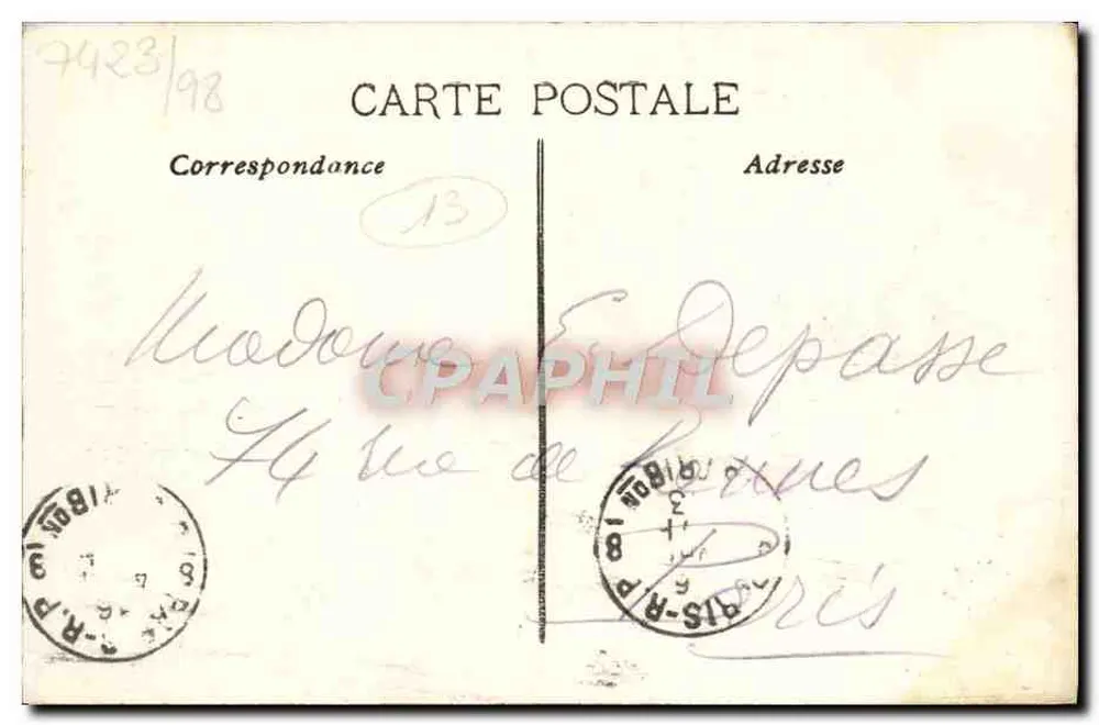 Marseille — Le Quai du Vieux Port — Verlag: A. Perdiguier, n° 113 - Rückseite
