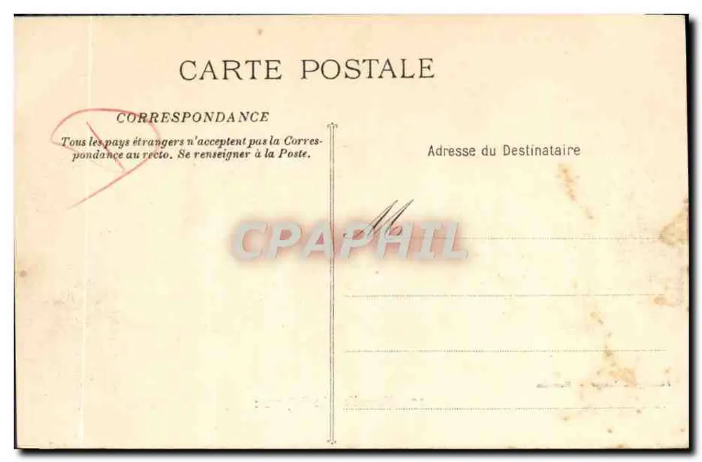 Marseille - A Prefeitura — Fototipia Ed. Marseille, n°27 - Verso