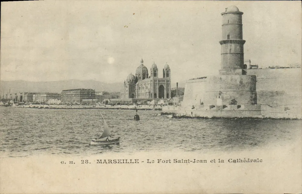 Marseille - Fort Saint-Jean und die Kathedrale — G.M. 28 - Vorderseite
