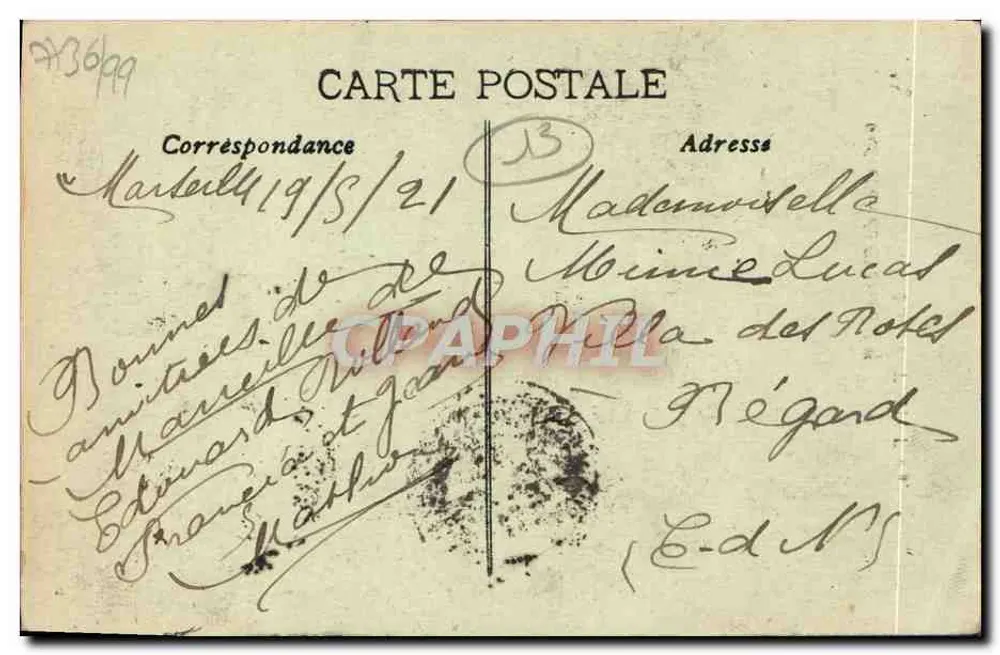 Tod des Abbé Faria — Sammlung des Château d'If — unbekannter Verlag - Rückseite