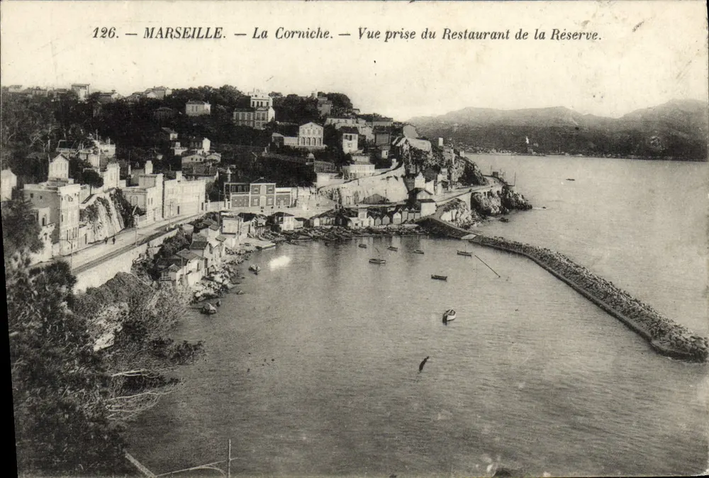 Marseille — Die Promenade — Ansicht vom Restaurant de la Réserve — Nr. 126 - Vorderseite